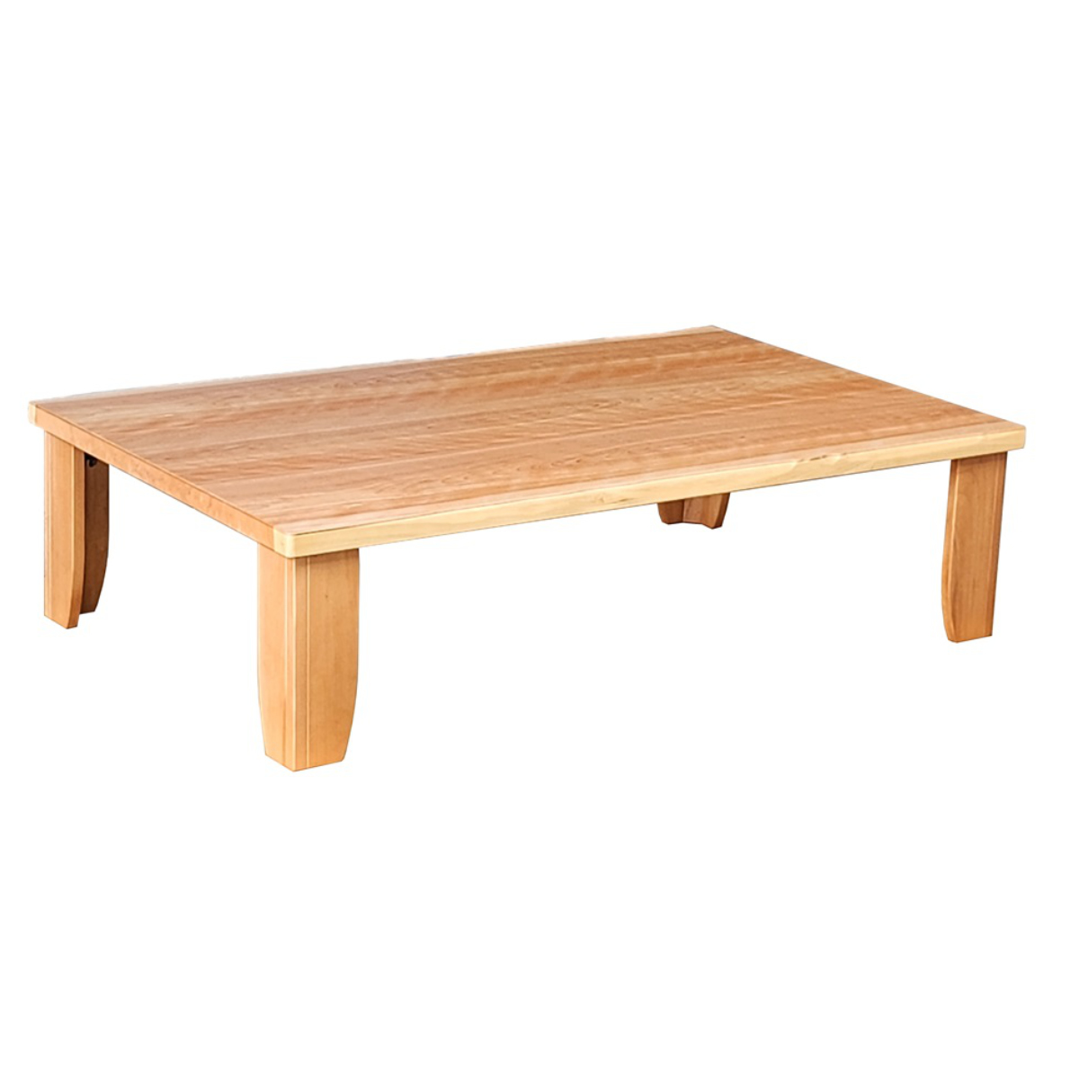 ローテーブル 折りたたみ 幅135cm 座卓 チェルシー ( テーブル 天然木 木製 折り畳み 長方形 完成品 折れ脚 リビングテーブル センターテーブル 日本製 和風 ウォールナット カバ桜 机 ちゃぶ台 四角 折りたたみテーブル 食卓 ) 【ナチュラル】 ナチュラル