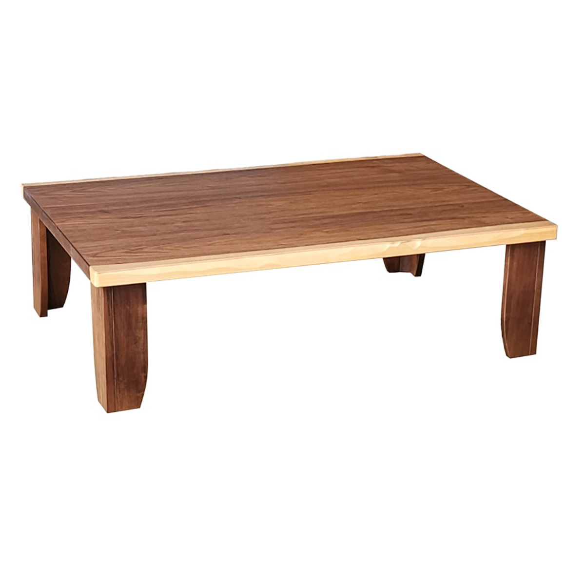 ローテーブル 折りたたみ 幅135cm 座卓 チェルシー ( テーブル 天然木 木製 折り畳み 長方形 完成品 折れ脚 リビングテーブル センターテーブル 日本製 和風 ウォールナット カバ桜 机 ちゃぶ台 四角 折りたたみテーブル 食卓 ) 【ナチュラル】 ナチュラル