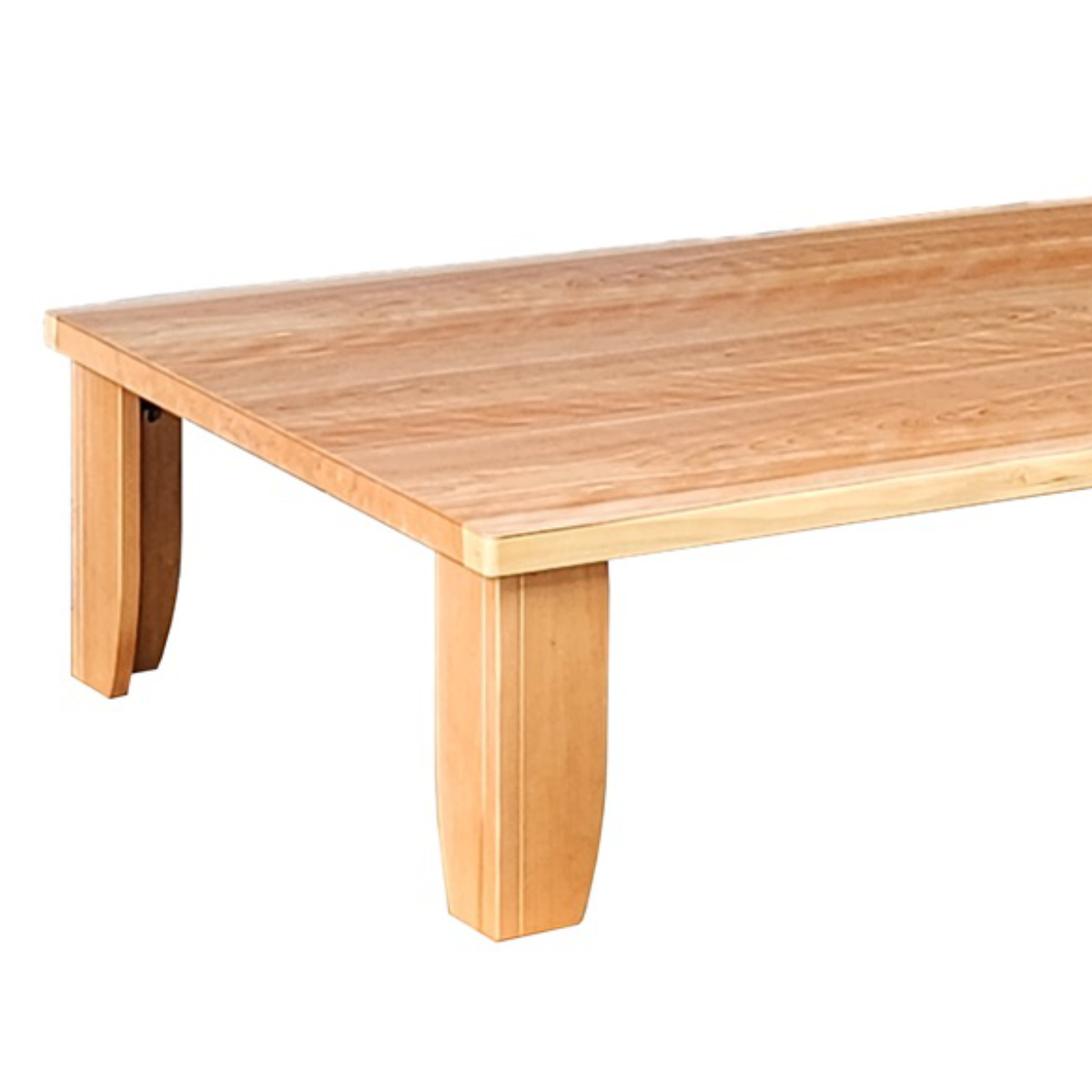 ローテーブル 折りたたみ 幅135cm 座卓 チェルシー ( テーブル 天然木 木製 折り畳み 長方形 完成品 折れ脚 リビングテーブル センターテーブル 日本製 和風 ウォールナット カバ桜 机 ちゃぶ台 四角 折りたたみテーブル 食卓 ) 【ナチュラル】 ナチュラル