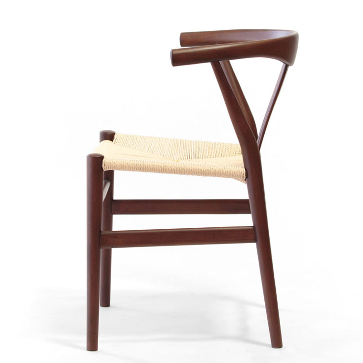 ダイニングチェア 座面高44cm リボーンチェア お掃除ロボット対応 ペーパーコード ビーチ ブラウン塗装 ( リプロダクト デザイナーズチェア チェア Yチェア 椅子 食卓 背もたれ 天然木 ブラウン 北欧 無垢材 曲木 ) 【ブラック】 ブラック