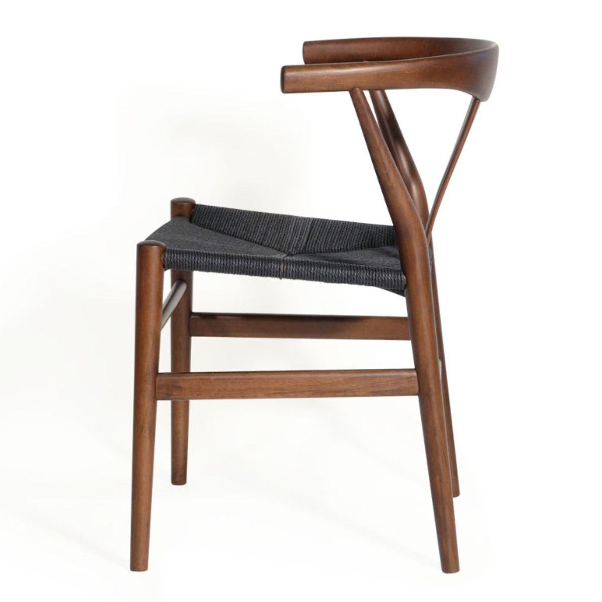 ダイニングチェア 座面高44cm リボーンチェア お掃除ロボット対応 ペーパーコード ビーチ ブラウン塗装 ( リプロダクト デザイナーズチェア チェア Yチェア 椅子 食卓 背もたれ 天然木 ブラウン 北欧 無垢材 曲木 ) 【ブラック】 ブラック