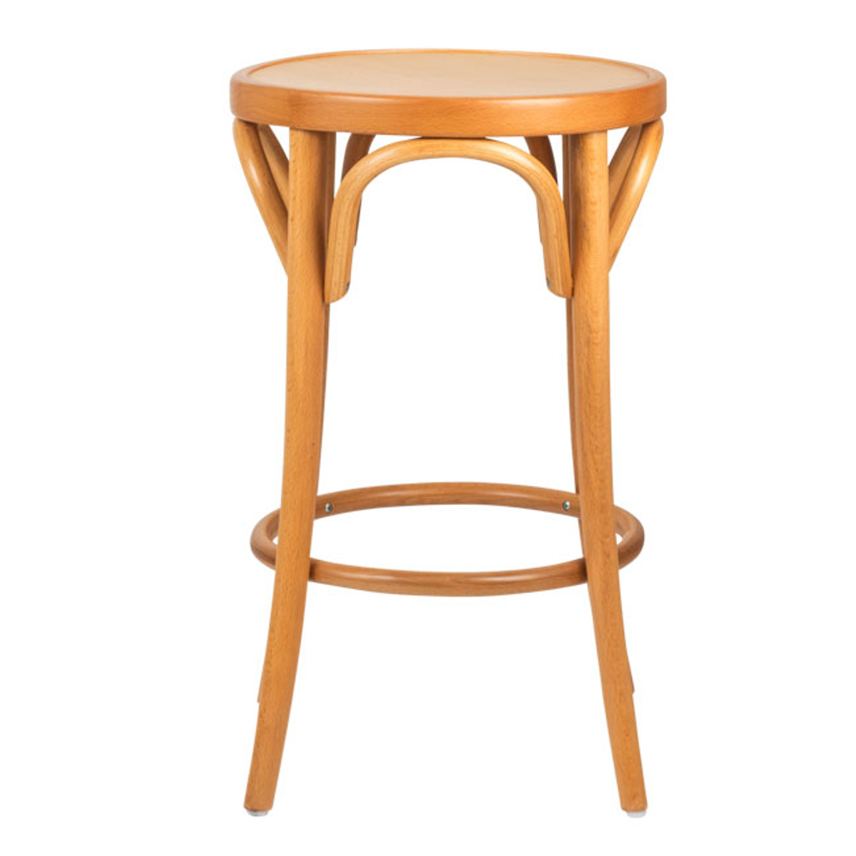 スツール 高さ65cm 曲木チェア アルト ( チェア チェアー 木製 天然木 1人掛け イス 椅子 いす 腰掛け ベントウッドチェア 丸 曲線 来客用 キッチン 玄関 背もたれなし 円形 完成品 おしゃれ 丸椅子 ) 【ブラウン】 ブラウン