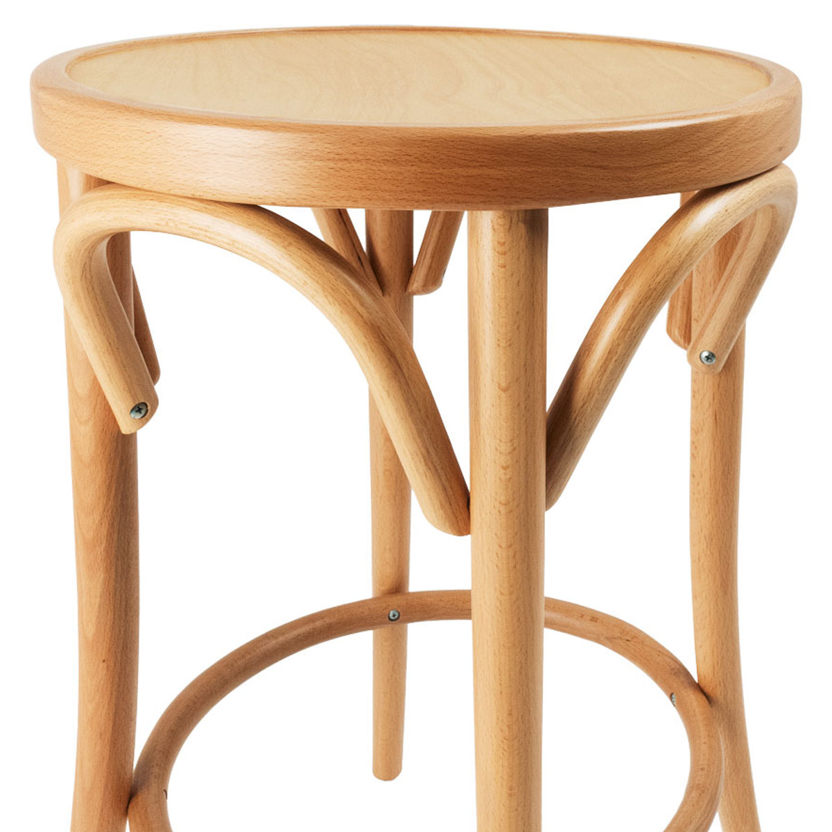 スツール 高さ65cm 曲木チェア アルト ( チェア チェアー 木製 天然木 1人掛け イス 椅子 いす 腰掛け ベントウッドチェア 丸 曲線 来客用 キッチン 玄関 背もたれなし 円形 完成品 おしゃれ 丸椅子 ) 【ブラウン】 ブラウン