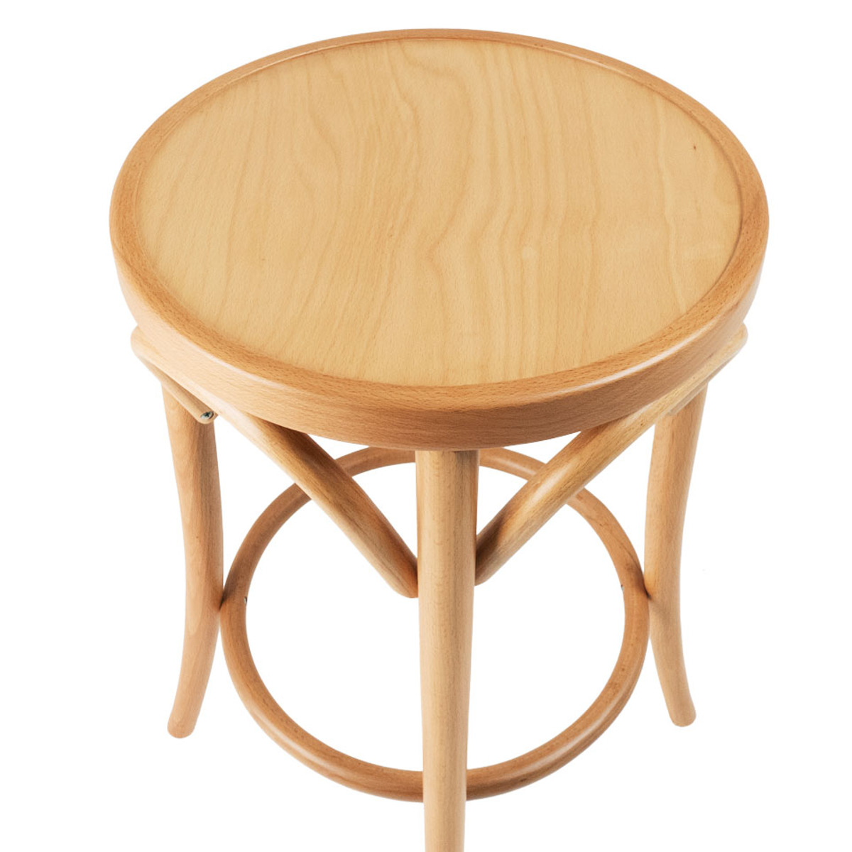 スツール 高さ65cm 曲木チェア アルト ( チェア チェアー 木製 天然木 1人掛け イス 椅子 いす 腰掛け ベントウッドチェア 丸 曲線 来客用 キッチン 玄関 背もたれなし 円形 完成品 おしゃれ 丸椅子 ) 【ブラウン】 ブラウン