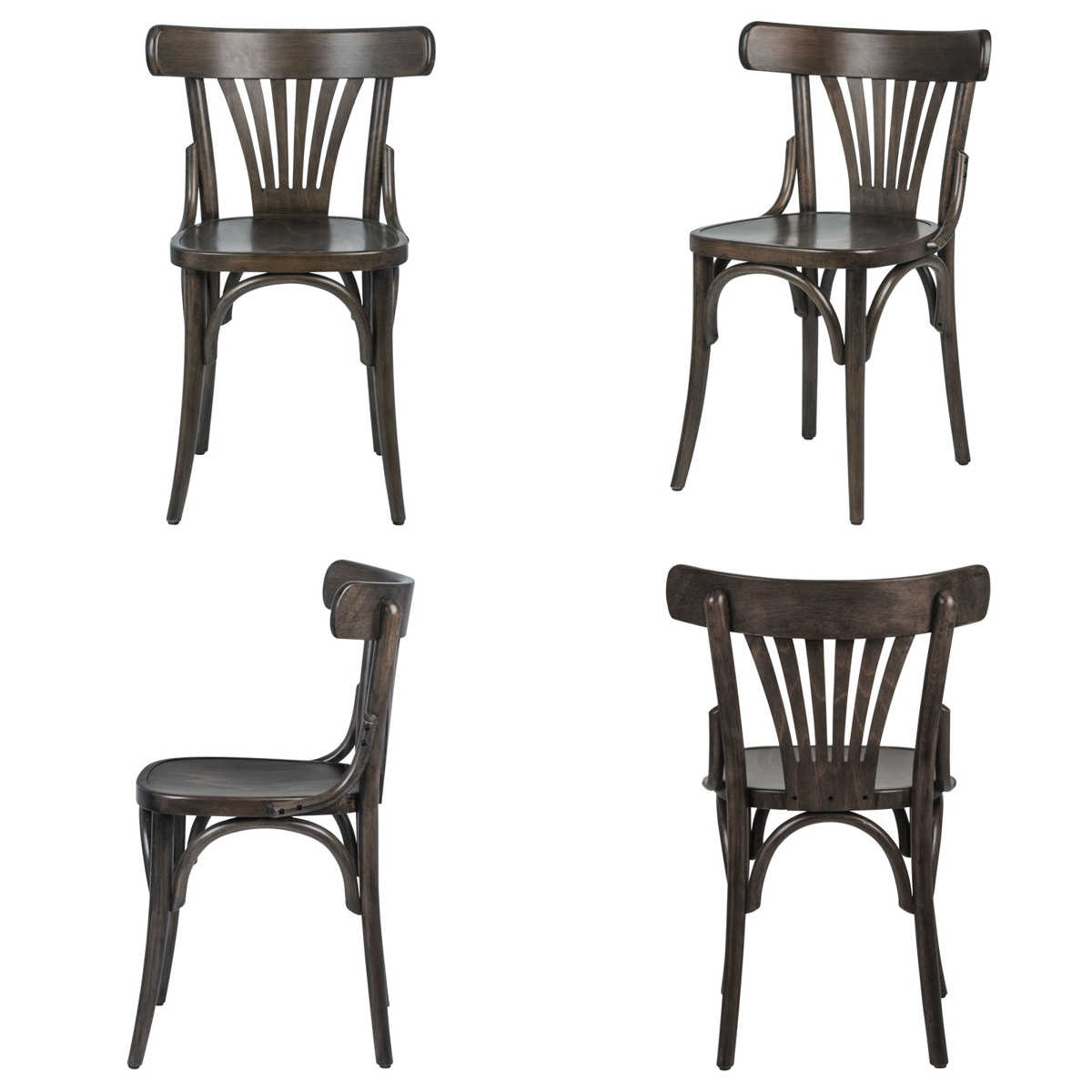 ダイニングチェア 同色2脚セット 座面高45cm 曲木チェア クナイぺ ( 食卓椅子 チェア ダイニング イス 椅子 木製 天然木 曲木 チェアー 完成品 食卓 リビング おしゃれ ダイニングチェアー リビングチェア アームレス 木製椅子 )