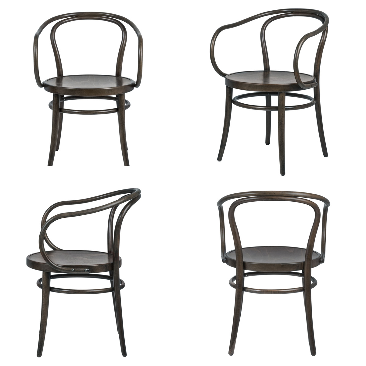 ダイニングチェア 座面高46cm 曲木チェア ルネ ( 食卓椅子 チェア ダイニング イス 椅子 木製 天然木 曲木 チェアー 完成品 食卓 リビング おしゃれ ダイニングチェアー リビングチェア 肘掛け 木製椅子 )