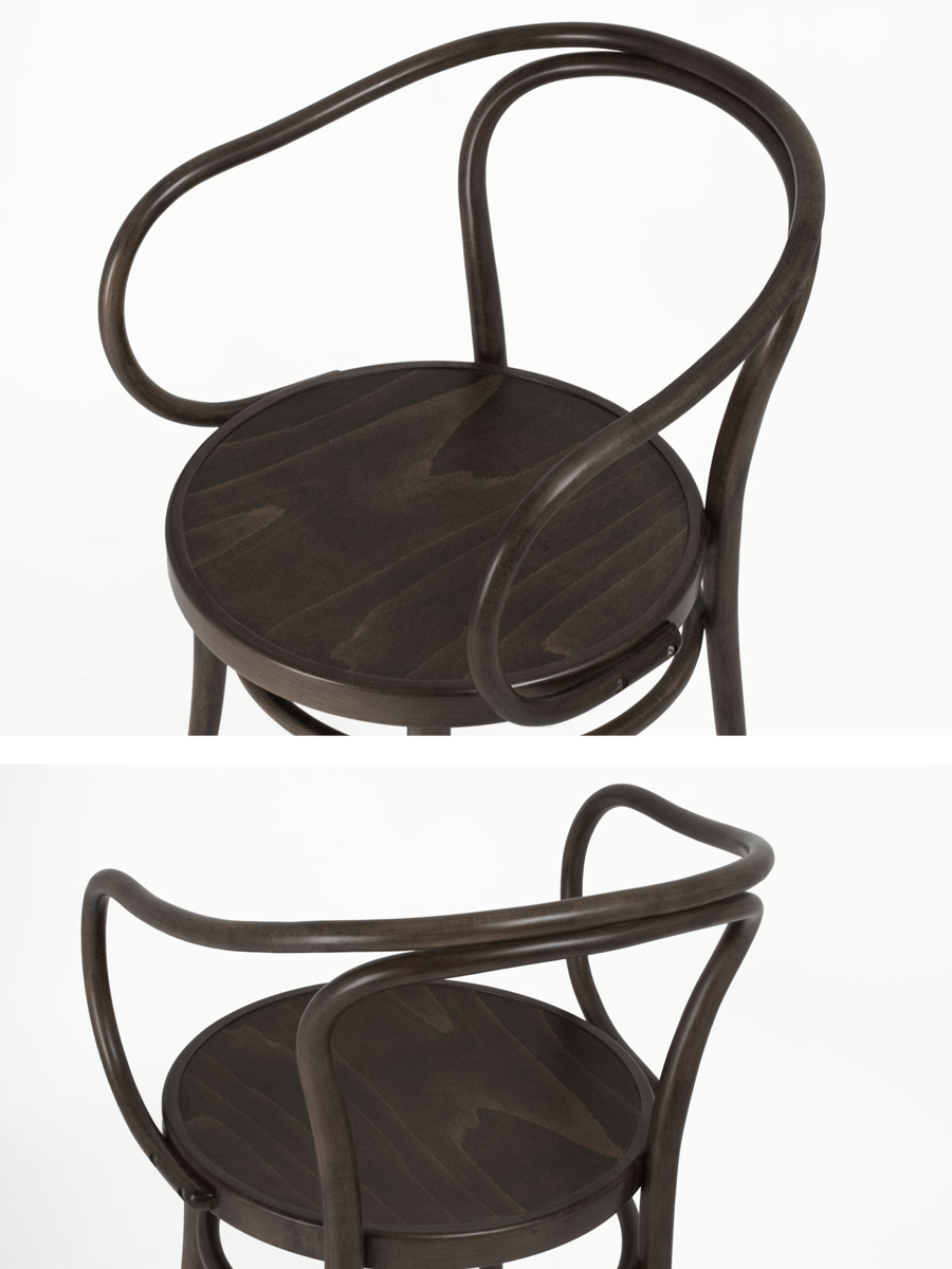 ダイニングチェア 座面高46cm 曲木チェア ルネ ( 食卓椅子 チェア ダイニング イス 椅子 木製 天然木 曲木 チェアー 完成品 食卓 リビング おしゃれ ダイニングチェアー リビングチェア 肘掛け 木製椅子 )