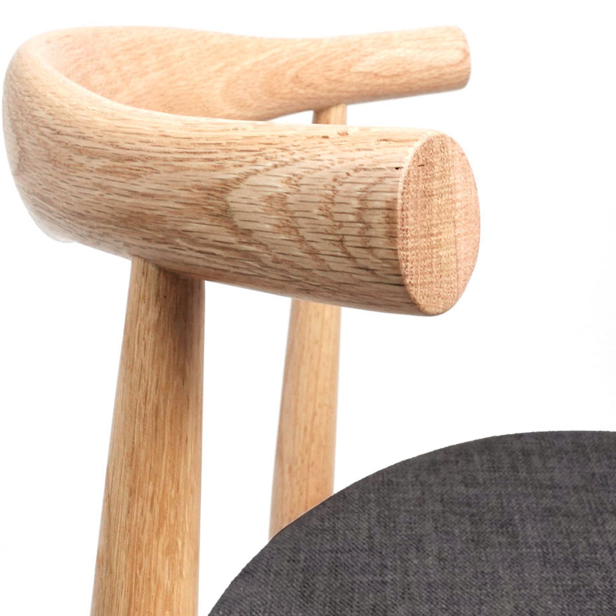 ダイニングチェア 座面高45cm レッドオーク 9109 ( チェア ダイニング イス 椅子 食卓椅子 完成品 木製 天然木 肘なし スタッキング 背もたれ アーチ形状 ファブリック チェアー いす 食卓 リビング 木製椅子 リビングチェア ) 【ライトグレー】 ライトグレー