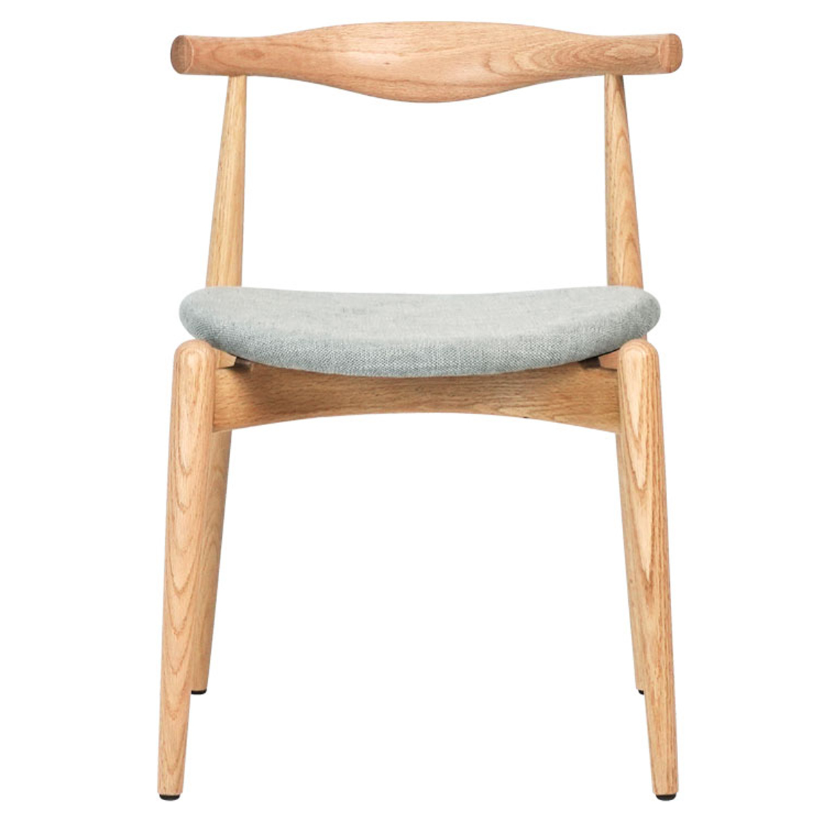 ダイニングチェア 座面高45cm レッドオーク 9109 ( チェア ダイニング イス 椅子 食卓椅子 完成品 木製 天然木 肘なし スタッキング 背もたれ アーチ形状 ファブリック チェアー いす 食卓 リビング 木製椅子 リビングチェア ) 【ライトグレー】 ライトグレー