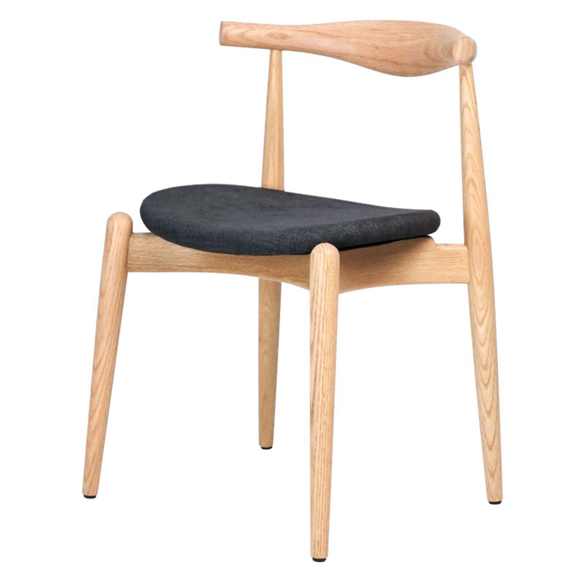 ダイニングチェア 座面高45cm レッドオーク 9109 ( チェア ダイニング イス 椅子 食卓椅子 完成品 木製 天然木 肘なし スタッキング 背もたれ アーチ形状 ファブリック チェアー いす 食卓 リビング 木製椅子 リビングチェア ) 【ライトグレー】 ライトグレー