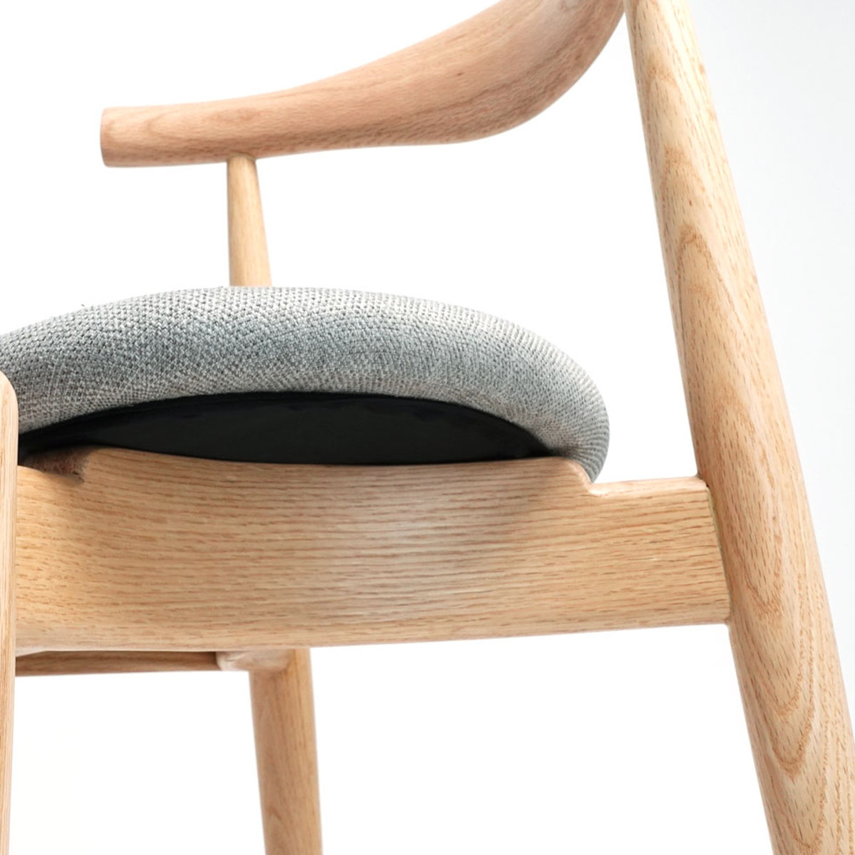ダイニングチェア 座面高45cm レッドオーク 9109 ( チェア ダイニング イス 椅子 食卓椅子 完成品 木製 天然木 肘なし スタッキング 背もたれ アーチ形状 ファブリック チェアー いす 食卓 リビング 木製椅子 リビングチェア ) 【ライトグレー】 ライトグレー