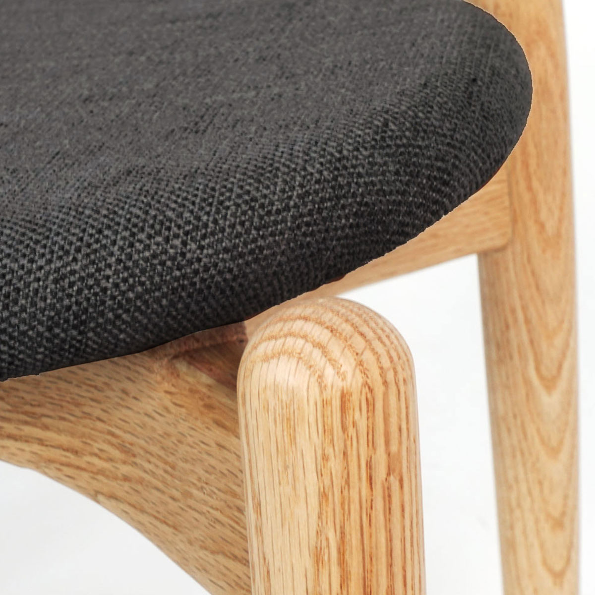 ダイニングチェア 座面高45cm レッドオーク 9109 ( チェア ダイニング イス 椅子 食卓椅子 完成品 木製 天然木 肘なし スタッキング 背もたれ アーチ形状 ファブリック チェアー いす 食卓 リビング 木製椅子 リビングチェア ) 【ライトグレー】 ライトグレー