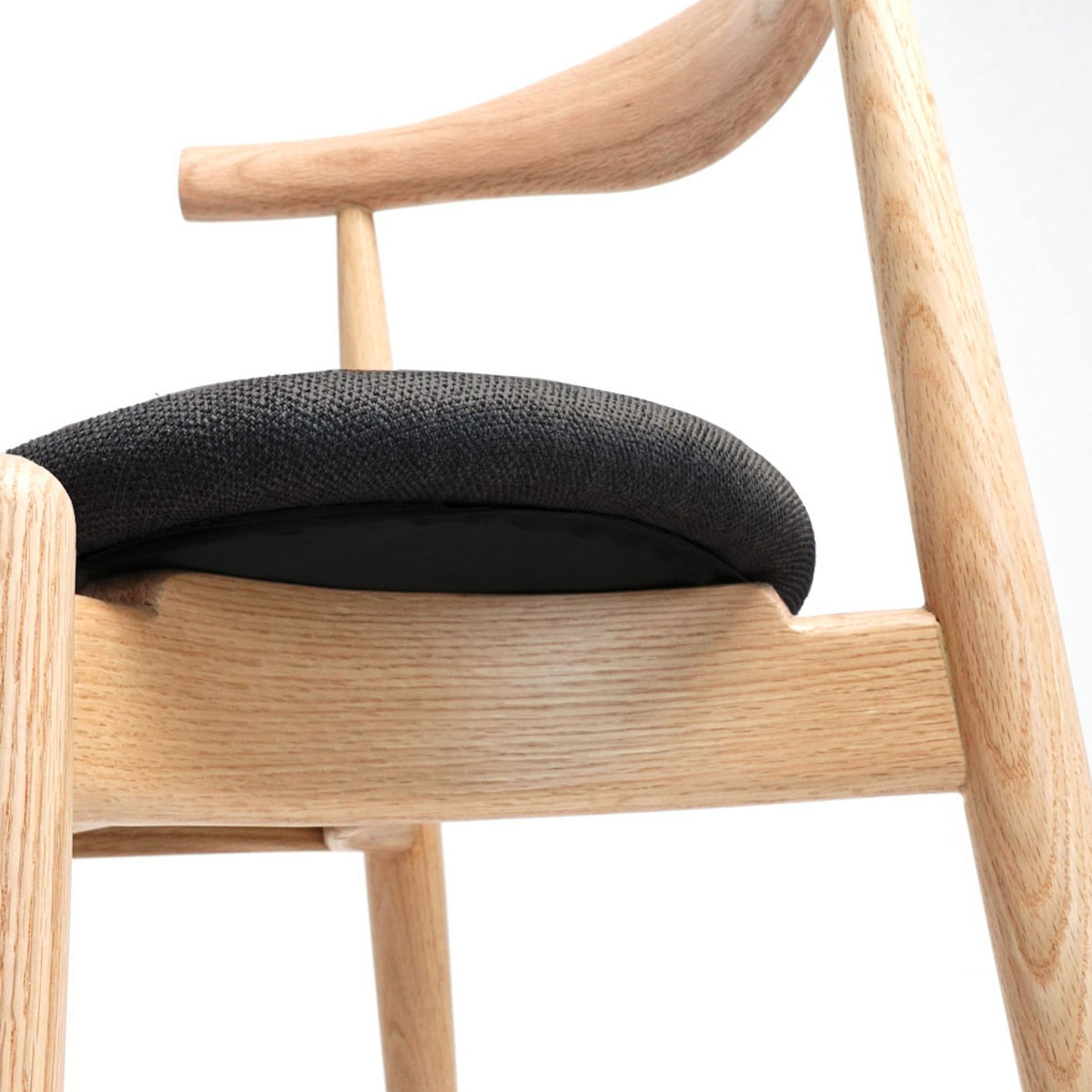 ダイニングチェア 座面高45cm レッドオーク 9109 ( チェア ダイニング イス 椅子 食卓椅子 完成品 木製 天然木 肘なし スタッキング 背もたれ アーチ形状 ファブリック チェアー いす 食卓 リビング 木製椅子 リビングチェア ) 【ライトグレー】 ライトグレー