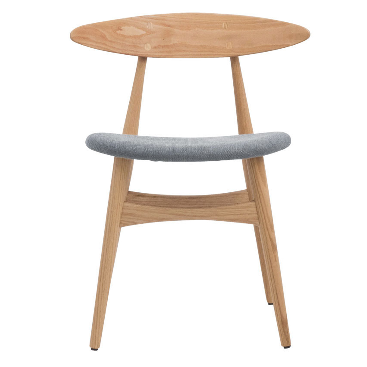 ダイニングチェア 座面高47cm レッドオーク 1542 ( チェア ダイニング イス 椅子 食卓椅子 完成品 木製 天然木 肘なし 背もたれ アーチ形状 ファブリック チェアー いす 食卓 リビング 木製椅子 リビングチェア ) 【ベージュ】 ベージュ