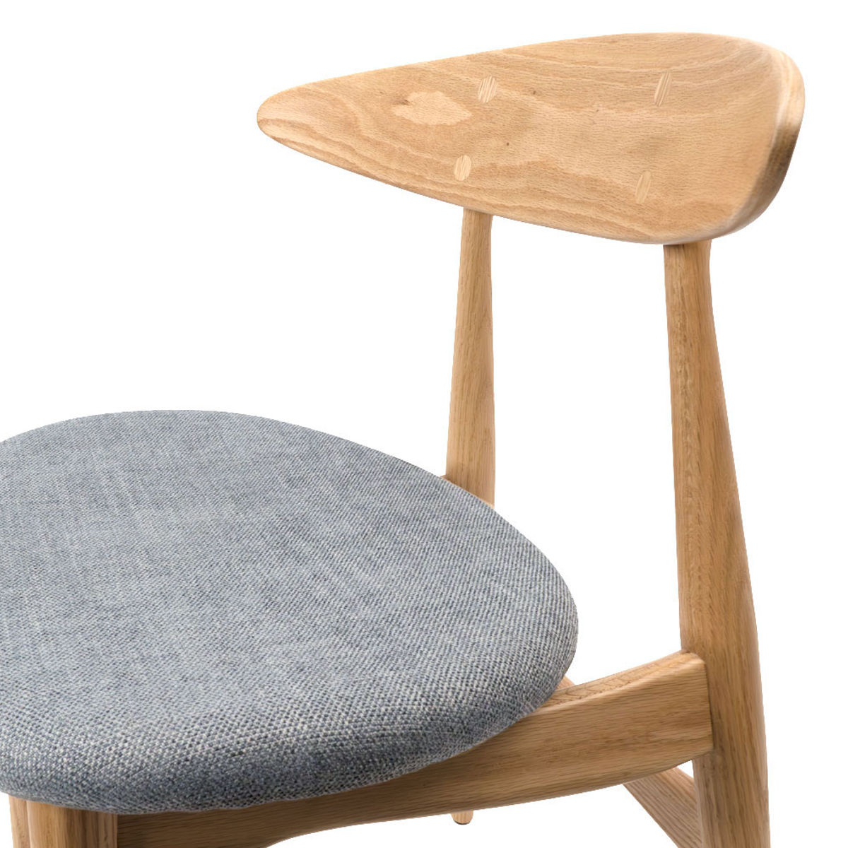 ダイニングチェア 座面高47cm レッドオーク 1542 ( チェア ダイニング イス 椅子 食卓椅子 完成品 木製 天然木 肘なし 背もたれ アーチ形状 ファブリック チェアー いす 食卓 リビング 木製椅子 リビングチェア ) 【ベージュ】 ベージュ