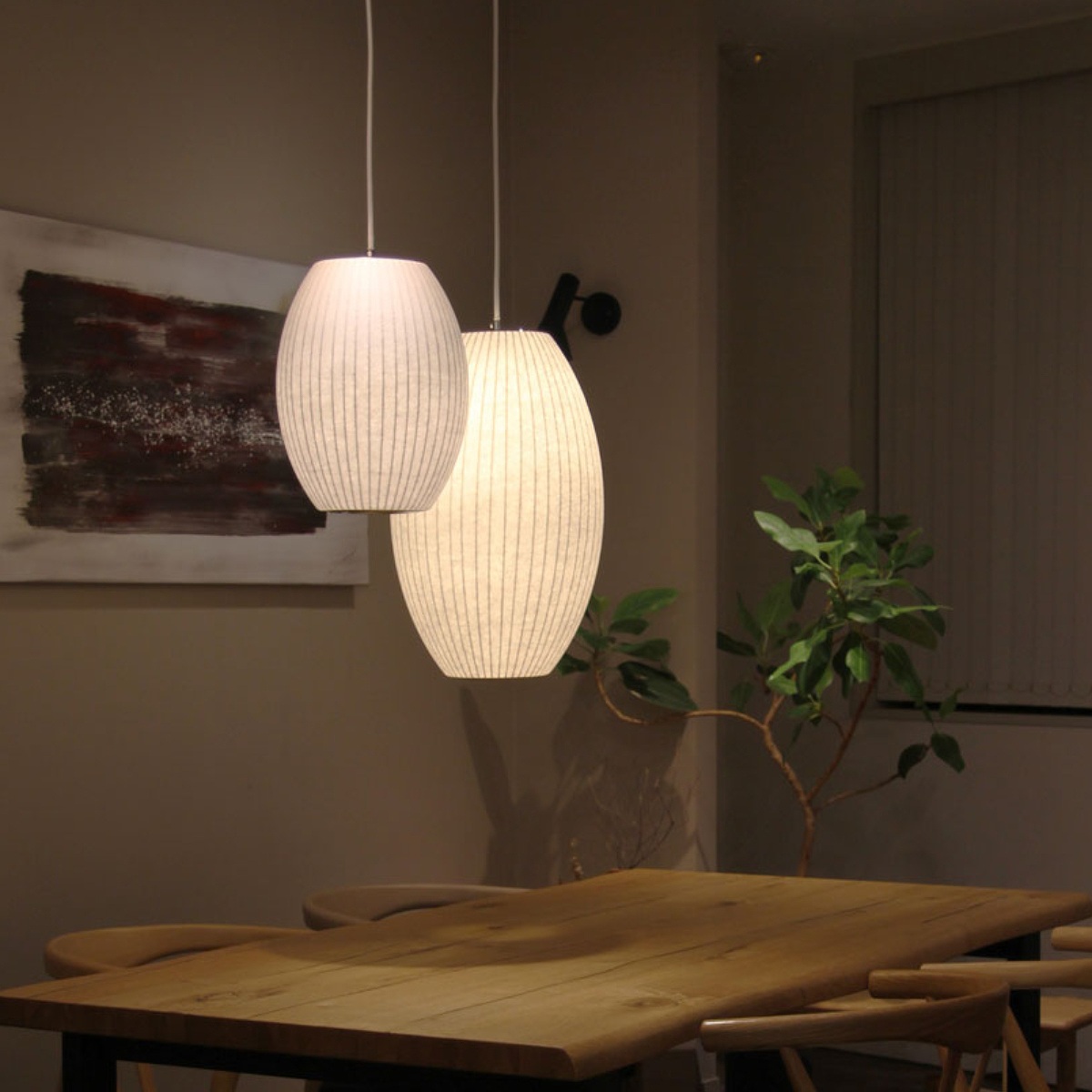 ペンダントライト バブルランプ シガー スモール ( リプロダクト LED ライト 照明 ランプ 吊り下げ 天井 シーリングライト 和モダン 北欧 モダン ジョージネルソン デザイナーズ )