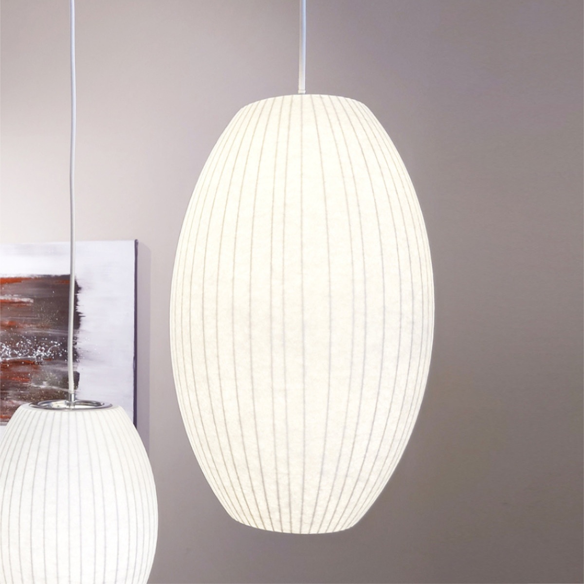 ペンダントライト バブルランプ シガー ミディアム ( リプロダクト LED ライト 照明 ランプ 吊り下げ 天井 シーリングライト 和モダン 北欧 モダン ジョージネルソン デザイナーズ )