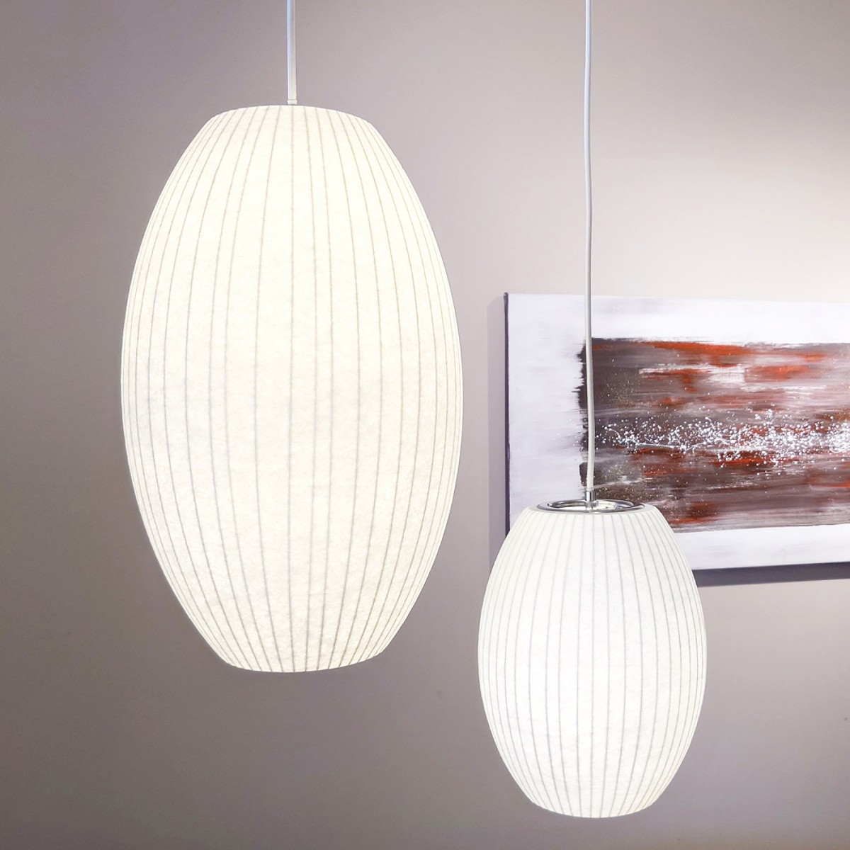 ペンダントライト バブルランプ シガー ミディアム ( リプロダクト LED ライト 照明 ランプ 吊り下げ 天井 シーリングライト 和モダン 北欧 モダン ジョージネルソン デザイナーズ )