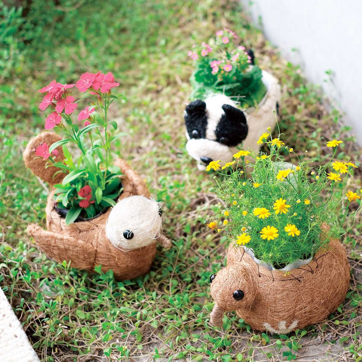 プランター ひだまりアニマルポット 小鳥 ( 植木鉢 プラントポット 植物用ポット ポット 卓上ポット 鉢 鳥 鉢カバー プランターカバー 植物 花 観葉植物 多肉植物 サボテン 園芸 インテリア 雑貨 ガーデニング用品 ) 【ブラウン】 ブラウン