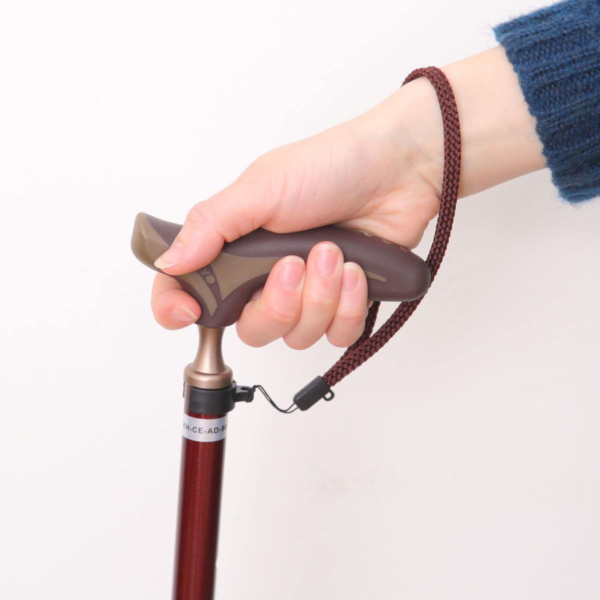 杖 伸縮タイプ 愛杖 抗菌グリップ アルミ 無地 ( つえ ツエ 伸縮杖 一点杖 伸縮 長さ調節 軽量 介護 歩行補助 高齢者 おしゃれ 介護用品 SGマーク 10段階調節 歩行 補助 リハビリ 衝撃吸収 転倒防止 ストラップ付き ) 【レッド】 レッド