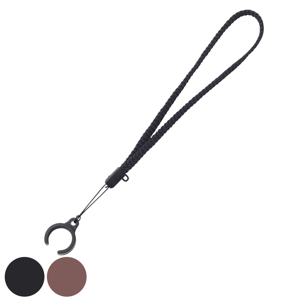 ストラップ EK用 FK用 愛杖 抗菌 （ 杖用ストラップ 杖ひも 杖用 ステッキ用 ハンドループ 交換用 転倒防止 介護 高齢者 つえひも ヒモ ひも アクセサリー ブラック ブラウン 介護用品 歩行補助 ） 【ブラック】