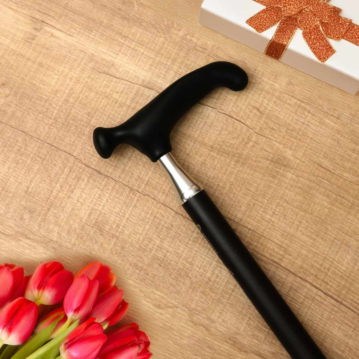 杖 伸縮 オッセンベルグ OSSシリーズ スリムネック ( つえ ステッキ 伸縮杖 一点杖 長さ調節 軽量 介護 歩行補助 高齢者 おしゃれ 介護用品 9段階調節 スリム 持ち運び コンパクト 歩行 補助 リハビリ ) 【ブラウン】 ブラウン