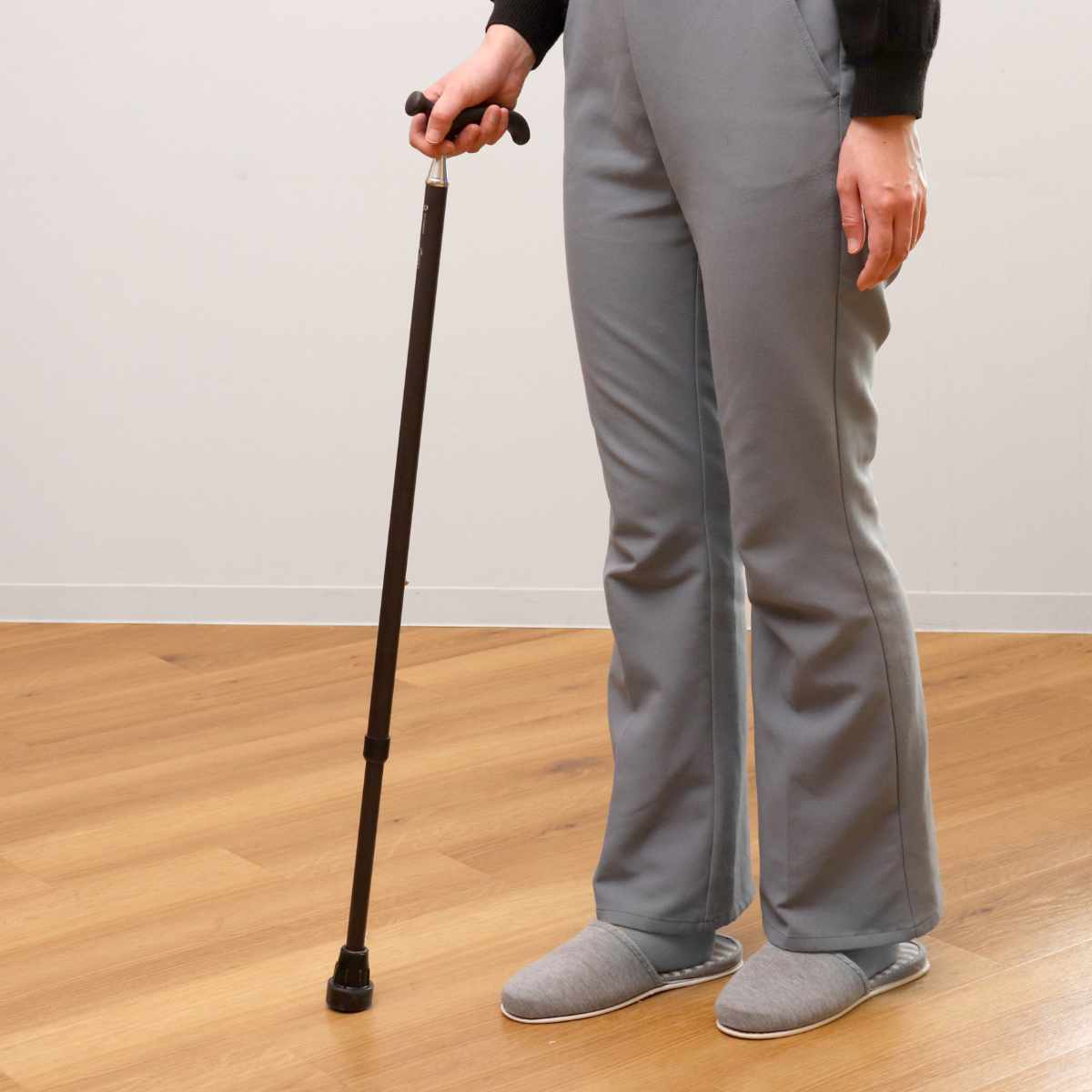 杖 伸縮 オッセンベルグ OSSシリーズ スリムネック ( つえ ステッキ 伸縮杖 一点杖 長さ調節 軽量 介護 歩行補助 高齢者 おしゃれ 介護用品 9段階調節 スリム 持ち運び コンパクト 歩行 補助 リハビリ ) 【ブラウン】 ブラウン