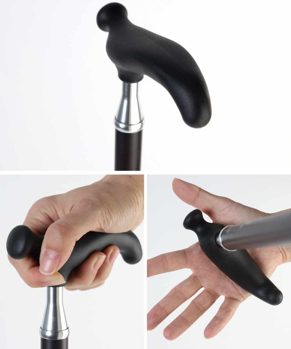 杖 伸縮 オッセンベルグ OSSシリーズ スリムネック ( つえ ステッキ 伸縮杖 一点杖 長さ調節 軽量 介護 歩行補助 高齢者 おしゃれ 介護用品 9段階調節 スリム 持ち運び コンパクト 歩行 補助 リハビリ ) 【ブラウン】 ブラウン