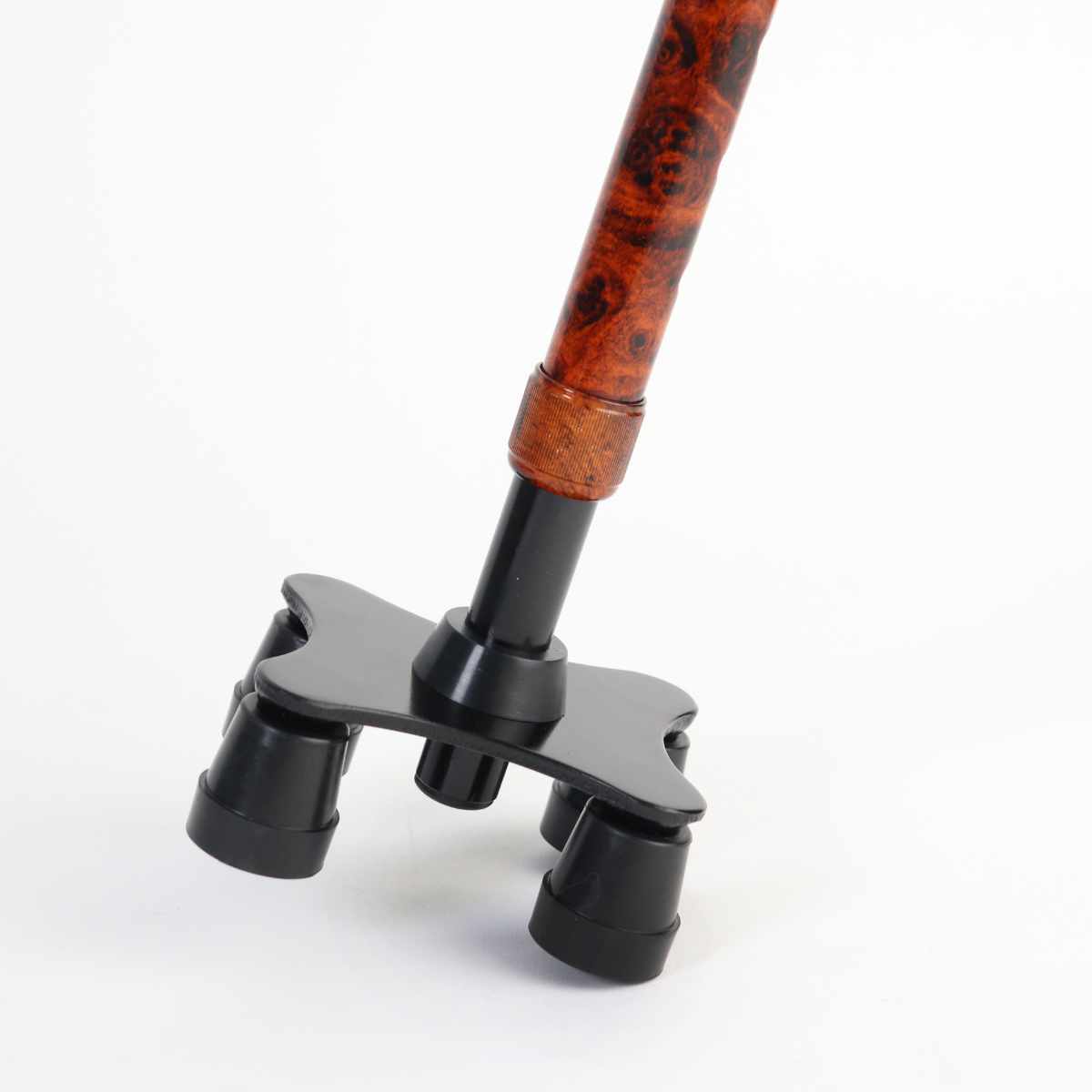 杖 伸縮 4点杖 愛杖 スリム 非課税 ( つえ ツエ 介護 歩行補助 四点杖 外出 歩行関連用品 福祉 歩行関連 散歩 転倒防止 調節 調整可能 スリムネック ) 【レッド】 レッド