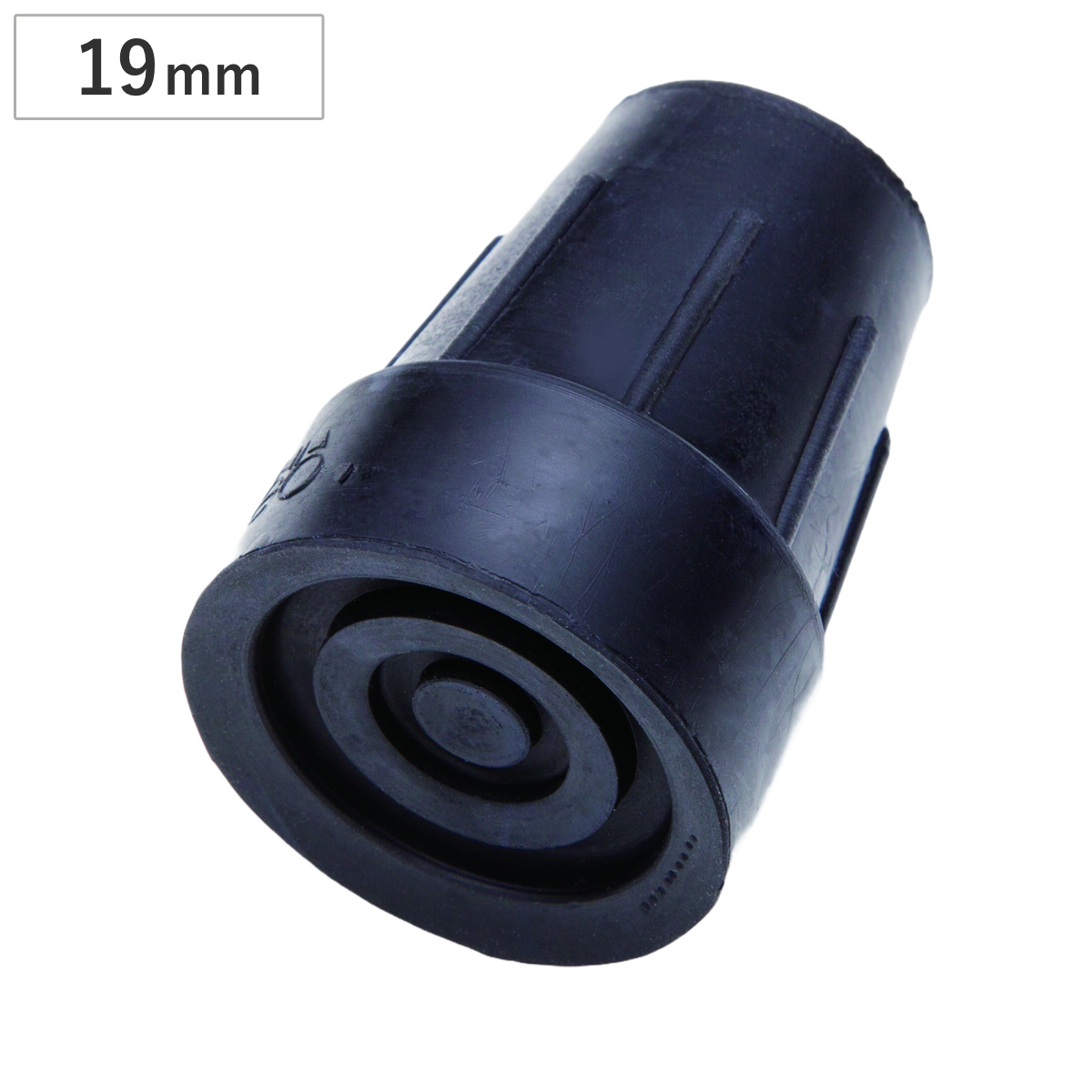 交換用杖先ゴム オールニーズ用 19mm 黒 杖先ゴム （ ケイ・ホスピア 替えゴム 交換 ゴム 杖用 交換用 ゴムチップ 19 取替ゴム クロ ブラック 19ミリ ）