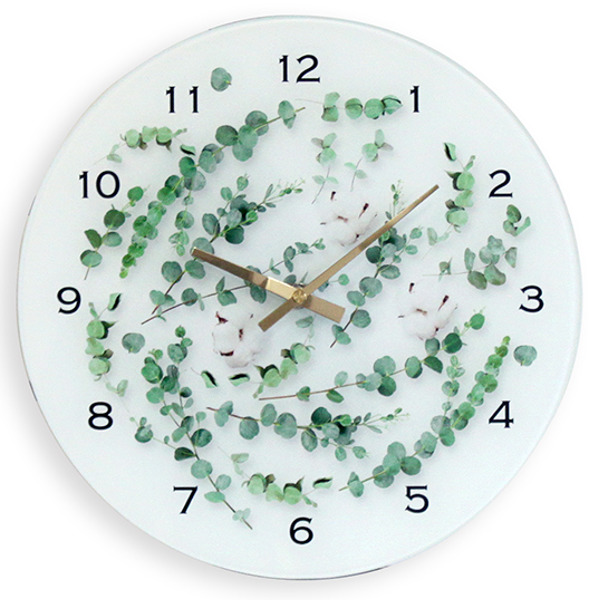 dショッピング |掛け時計 ブルームガラス ユーカリ アナログ 北欧 時計 