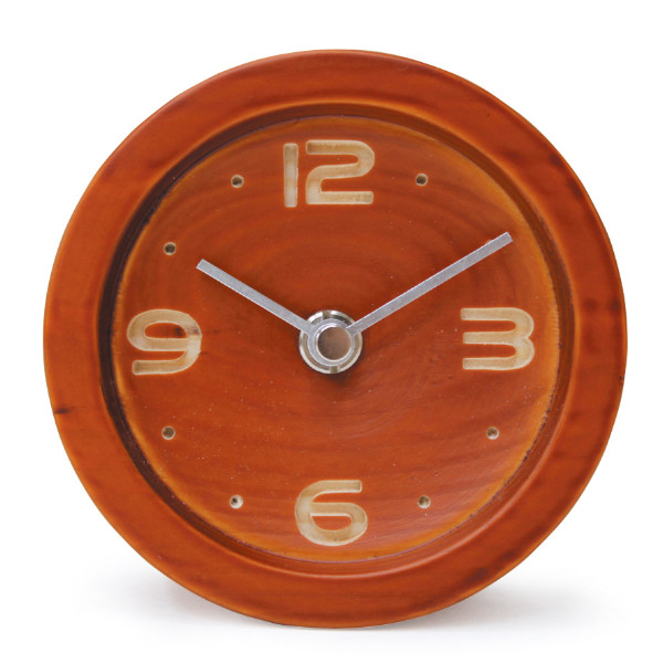 置き時計 森の時計 ラウンド 木製 北欧 おしゃれ シンプル アナログ インテリア （ 置時計 とけい テーブルクロック クロック 雑貨 木目