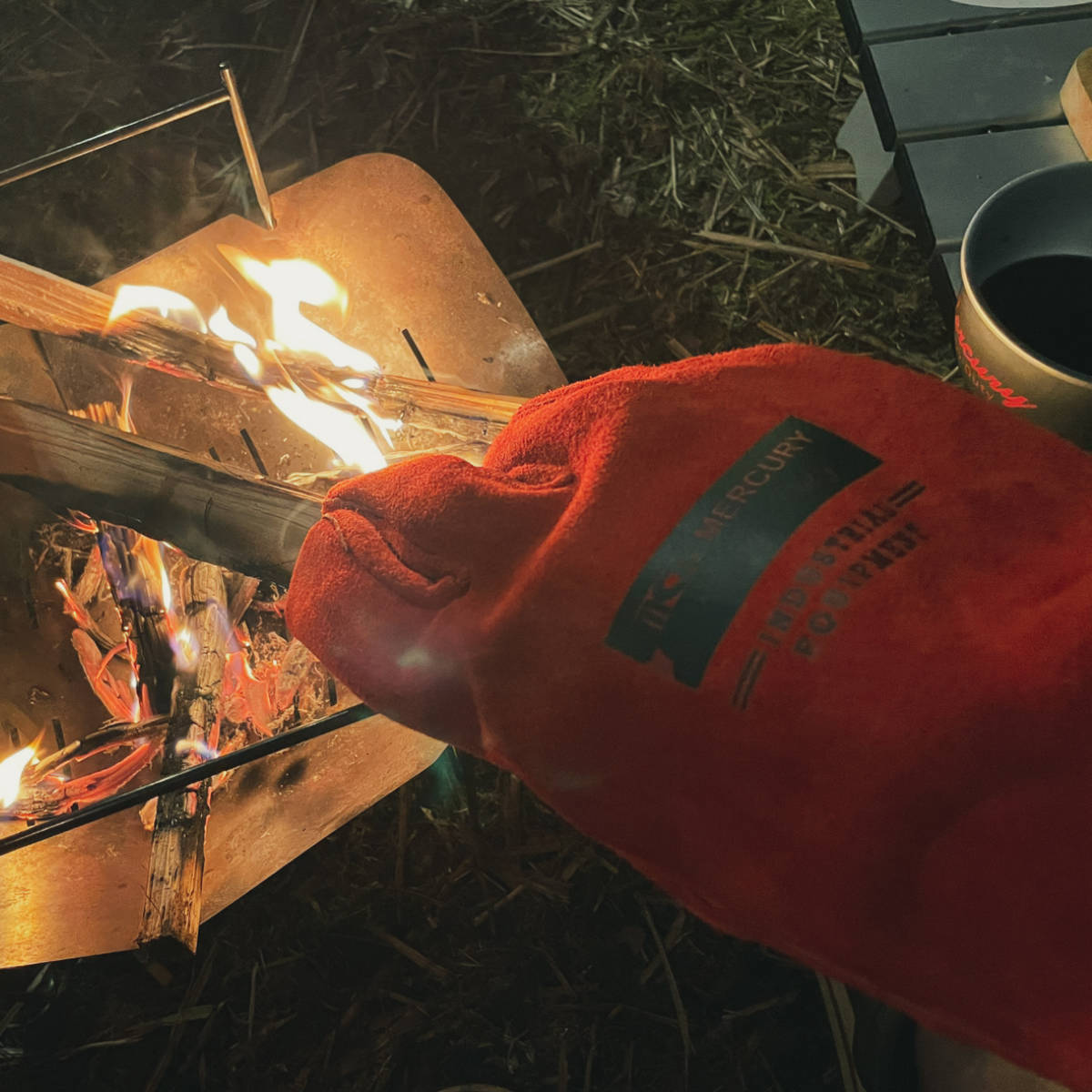 作業用 手袋 牛革 耐火 耐熱 グローブ キャンプ アウトドア 焚き火 溶接
