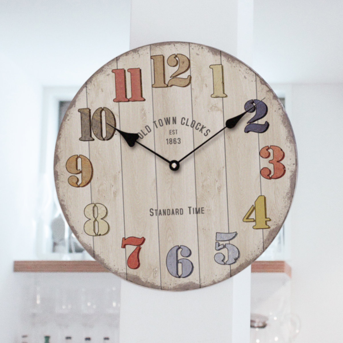 掛け時計 オールドルックウォールクロック OT STANDARD TIME （ 時計 壁掛け時計 掛時計 壁掛け かけ時計 とけい クロック アナログ おしゃれ アンティーク エイジング インテリア ウォールクロック ）