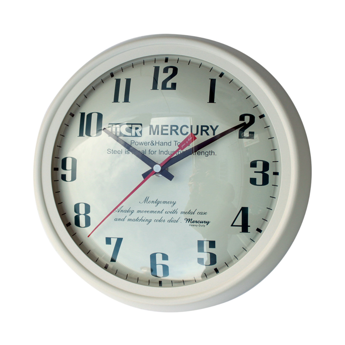 掛け時計 マーキュリーウォールクロック MONTGOMERY ベージュ （ 時計 壁掛け時計 掛時計 壁掛け かけ時計 とけい クロック アナログ  おしゃれ アンティーク アメリカン ヴィンテージ インテリア ウォールクロック ）