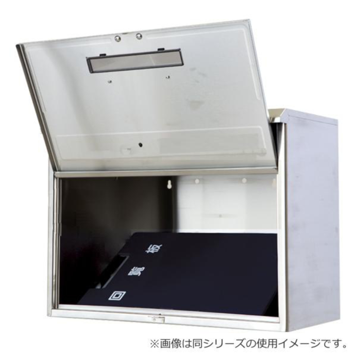 郵便ポスト どでかポスト SGT-6600L ( ポスト 郵便受け 新聞受け ダイヤル ネコポス ゆうパック メール便 ステンレス メールボックス 壁付け 玄関 )