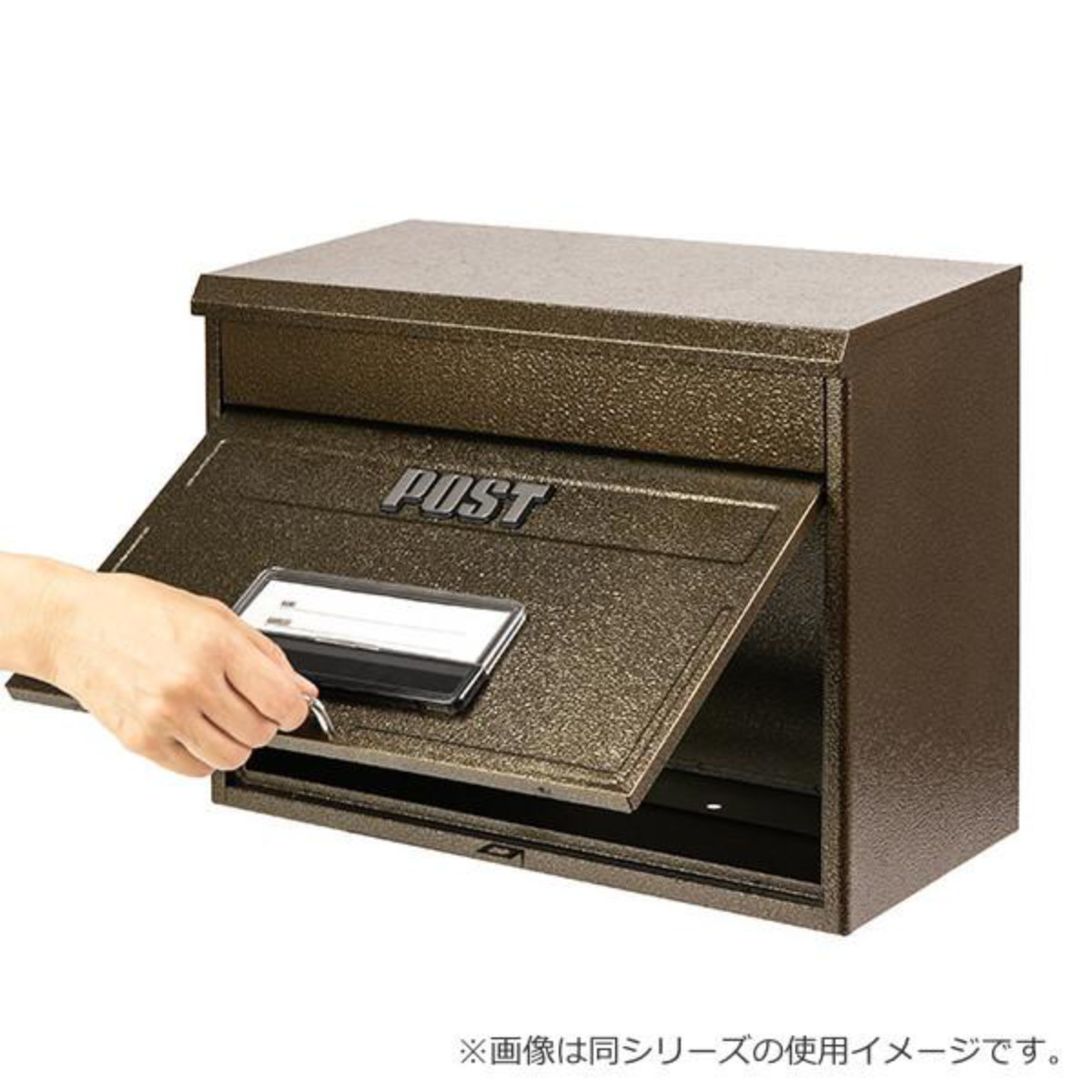 郵便ポスト どでかポスト SGT-6600L ( ポスト 郵便受け 新聞受け ダイヤル ネコポス ゆうパック メール便 ステンレス メールボックス 壁付け 玄関 )