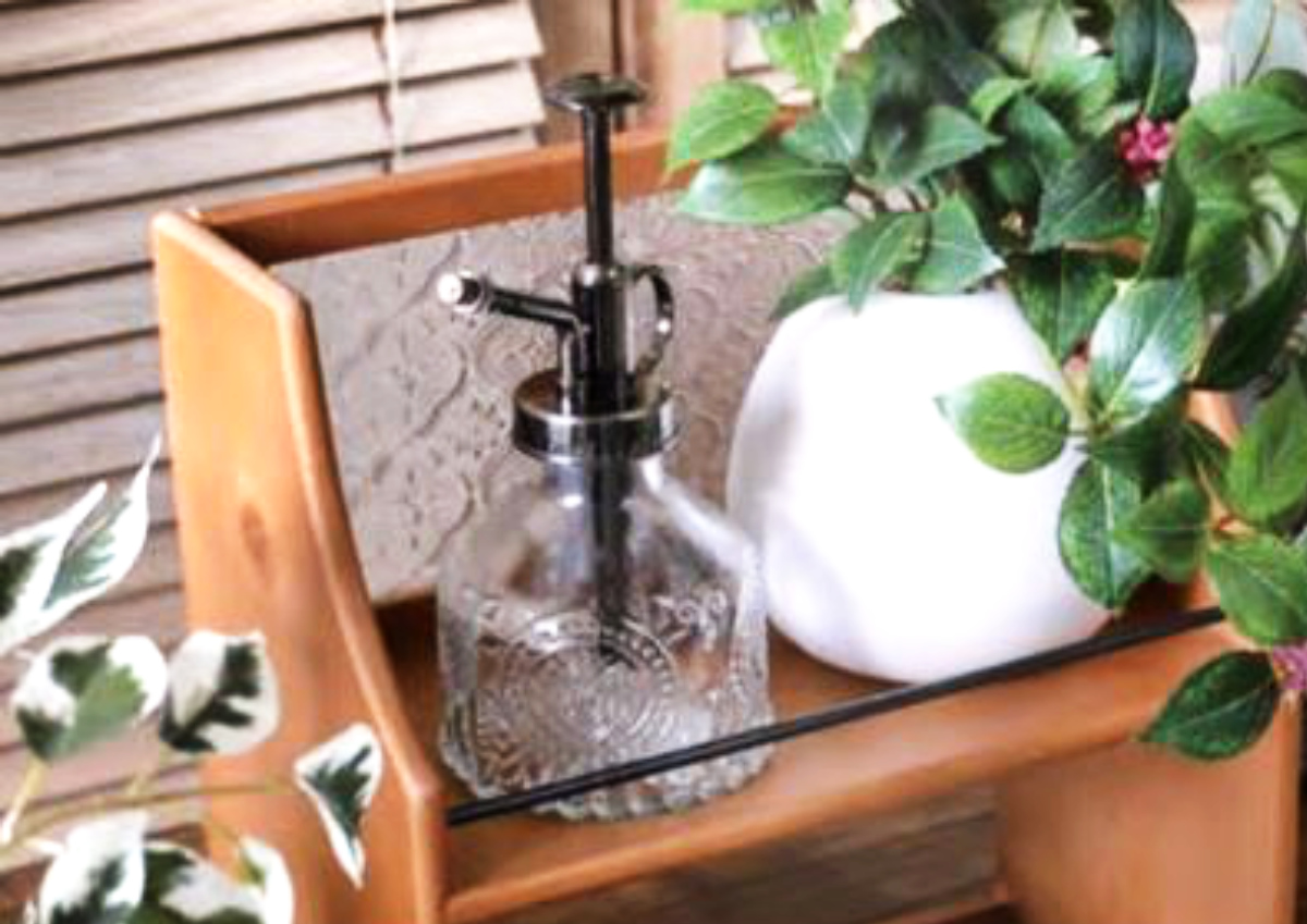 霧吹き ガラススプレイヤー ロイヤル ( ガラス スプレー ミストボトル スプレーボトル ガラス製 霧ふき 霧吹 おしゃれ ガーデニング 観葉植物 ディスプレイ お手入れ 190ミリ 水やり アンティーク調 ) 【アンバー】 アンバー