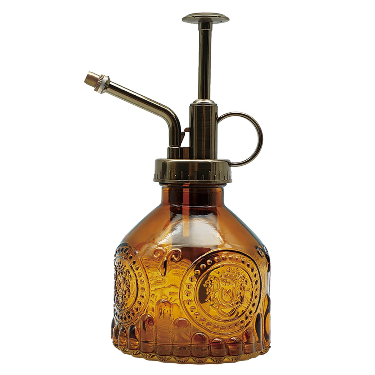 霧吹き ガラススプレイヤー ロイヤル ( ガラス スプレー ミストボトル スプレーボトル ガラス製 霧ふき 霧吹 おしゃれ ガーデニング 観葉植物 ディスプレイ お手入れ 190ミリ 水やり アンティーク調 ) 【アンバー】 アンバー