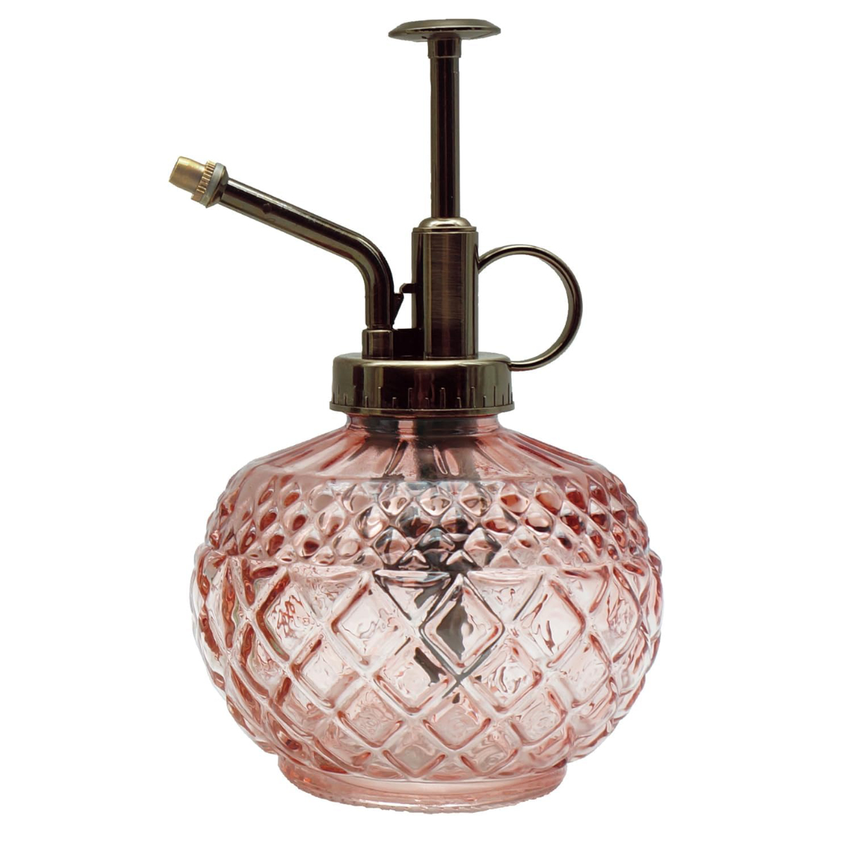 霧吹き ガラススプレイヤー クロス ( ガラス スプレー ミストボトル スプレーボトル ガラス製 霧ふき 霧吹 おしゃれ ガーデニング 観葉植物 ディスプレイ お手入れ 250ミリ 水やり アンティーク調 ) 【クリア】 クリア