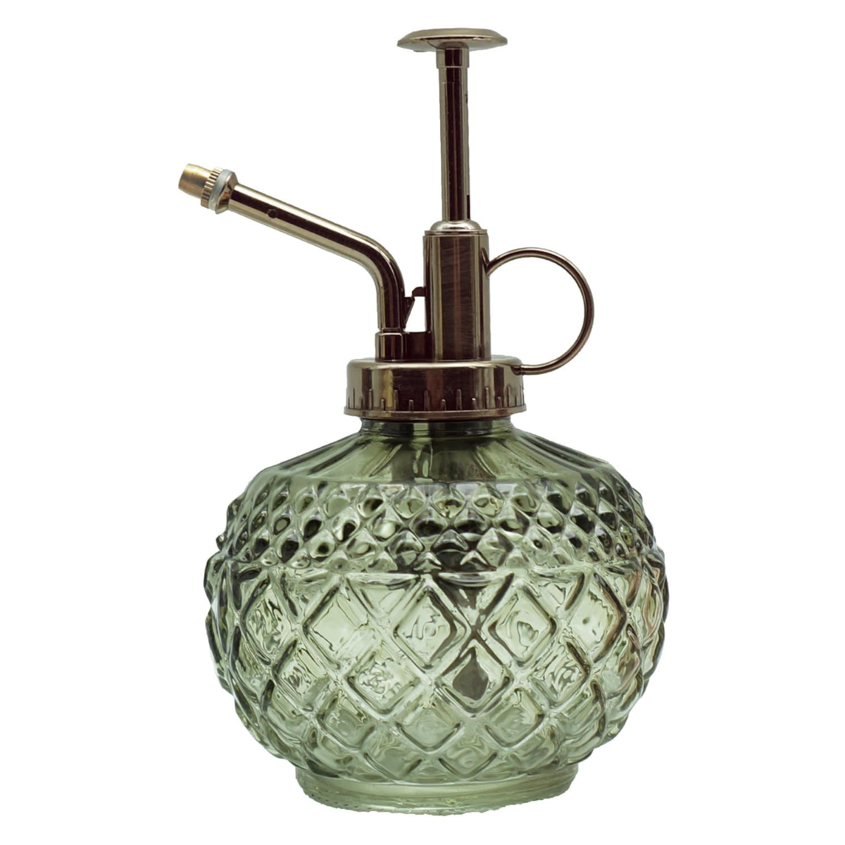 霧吹き ガラススプレイヤー クロス ( ガラス スプレー ミストボトル スプレーボトル ガラス製 霧ふき 霧吹 おしゃれ ガーデニング 観葉植物 ディスプレイ お手入れ 250ミリ 水やり アンティーク調 ) 【クリア】 クリア