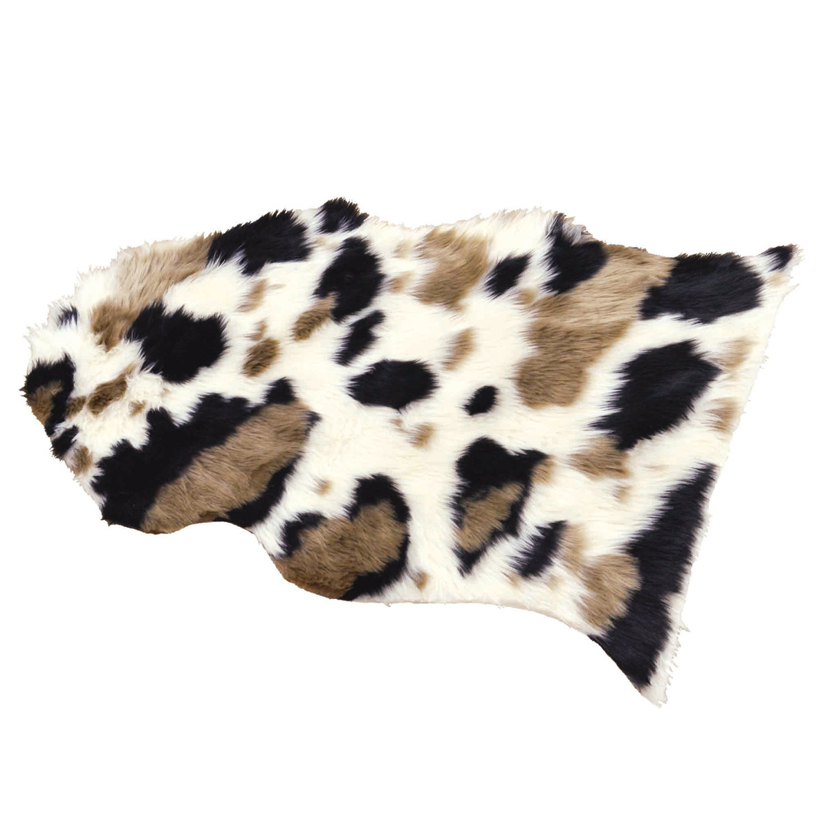 フロアマット リッシュ アクセントラグ S ( ラグ 玄関マット インテリア フェイクファー ふわふわ アニマル 敷き物 マット ロングファー かわいい 高級感 癒し もこもこ 毛並み ロング 幅90cm ) 【ブラックラビット】 ブラックラビット