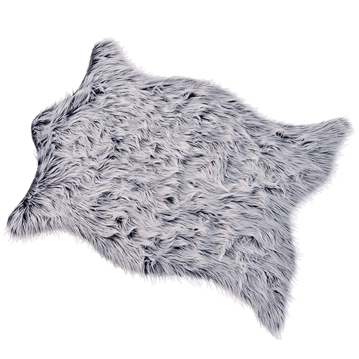 フロアマット リッシュ アクセントラグ L ( ラグ 玄関マット インテリア フェイクファー ふわふわ アニマル 敷き物 マット ロングファー かわいい 高級感 癒し もこもこ 毛並み ロング 幅110cm ) 【ブラックラビット】 ブラックラビット