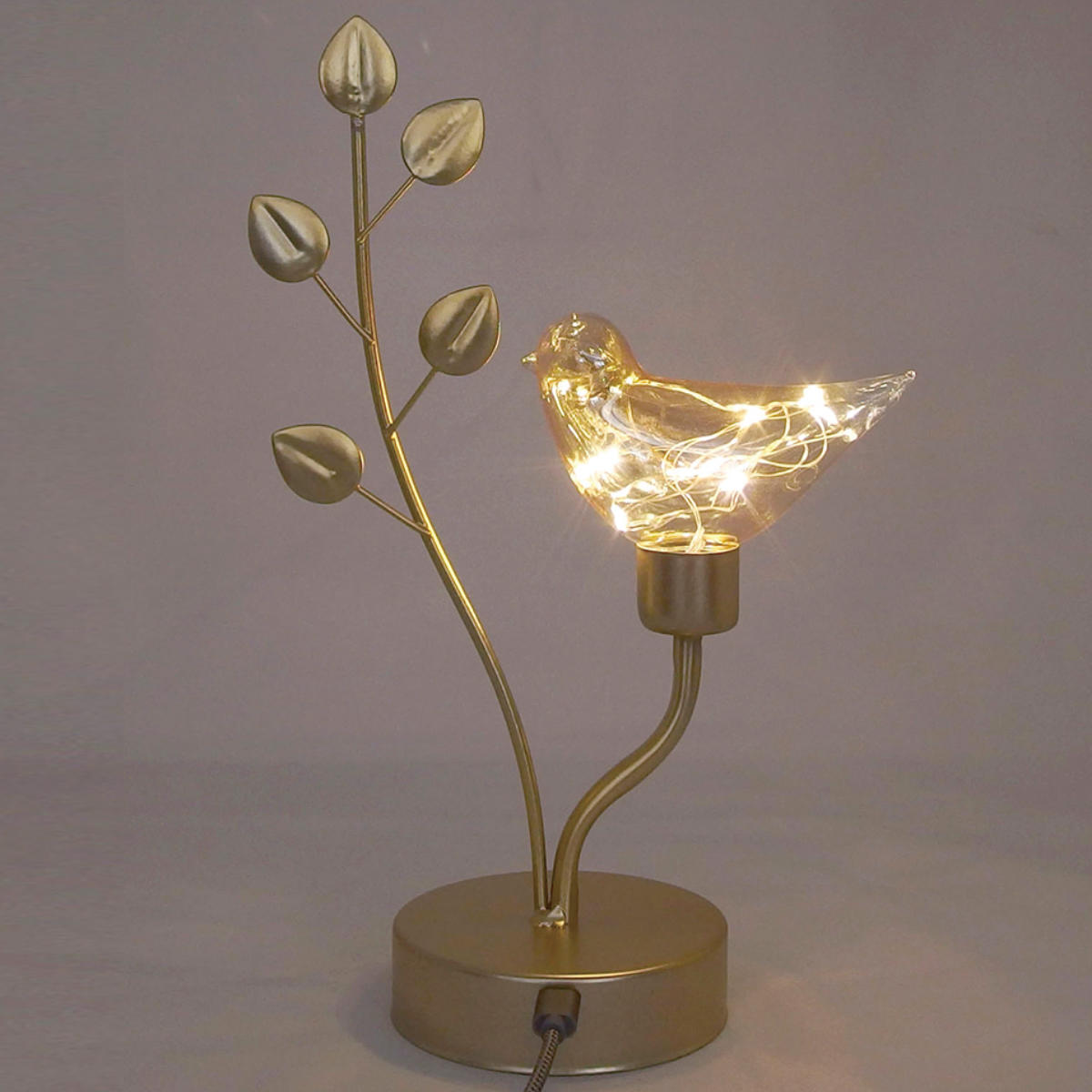 スタンドライト バード LEDライト インテリアライト ( 間接照明 卓上 テーブルランプ 卓上ライト LED 鳥 電池式 アニマル 動物 インテリア 寝室 リビング 読書灯 授乳灯 常夜灯 おしゃれ ホリデーシーズン クリスマス )