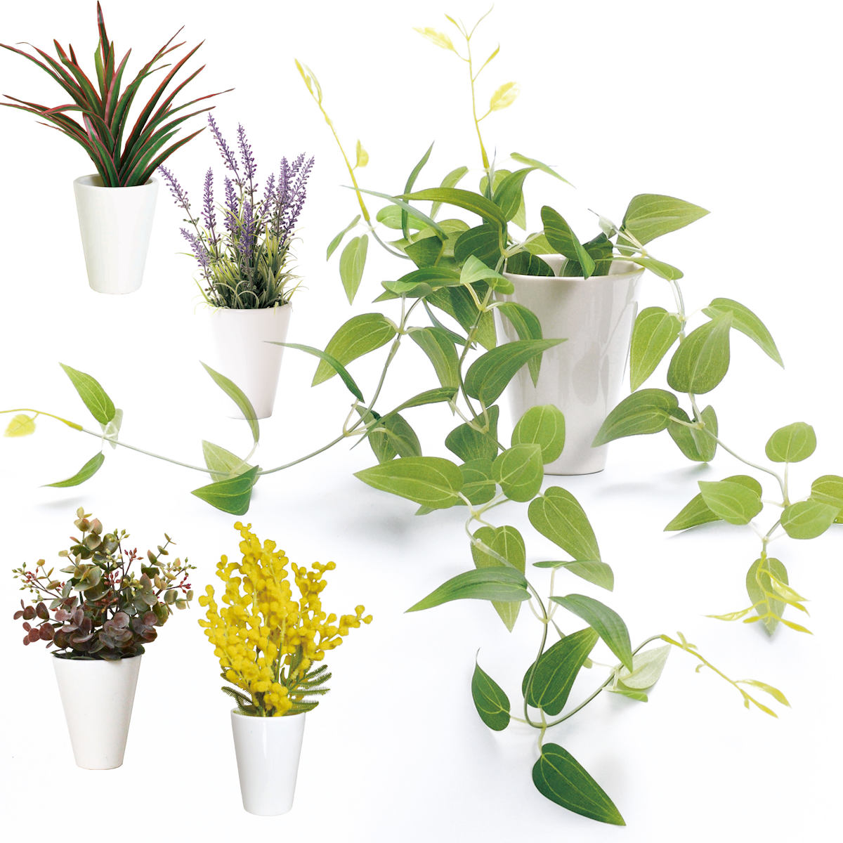 フェイクグリーン SR ポット 卓上 ( 光触媒 観葉植物 フェイク 造花 花 人工観葉植物 おしゃれ ディスプレイ 鉢付き インテリア 雑貨 植物 お花 ギフト プレゼント ) 【フォールユーカリ】