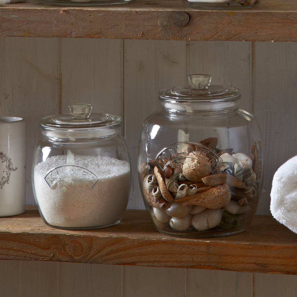 保存瓶 KILNER 850ml Universal Push Top Storage Jar ( キルナー ガラス 食洗機対応 保存 瓶 密閉容器 ガラスジャー キャニスター ガラス瓶 お菓子 グラノーラ ピクルス 調味料 小物入れ )