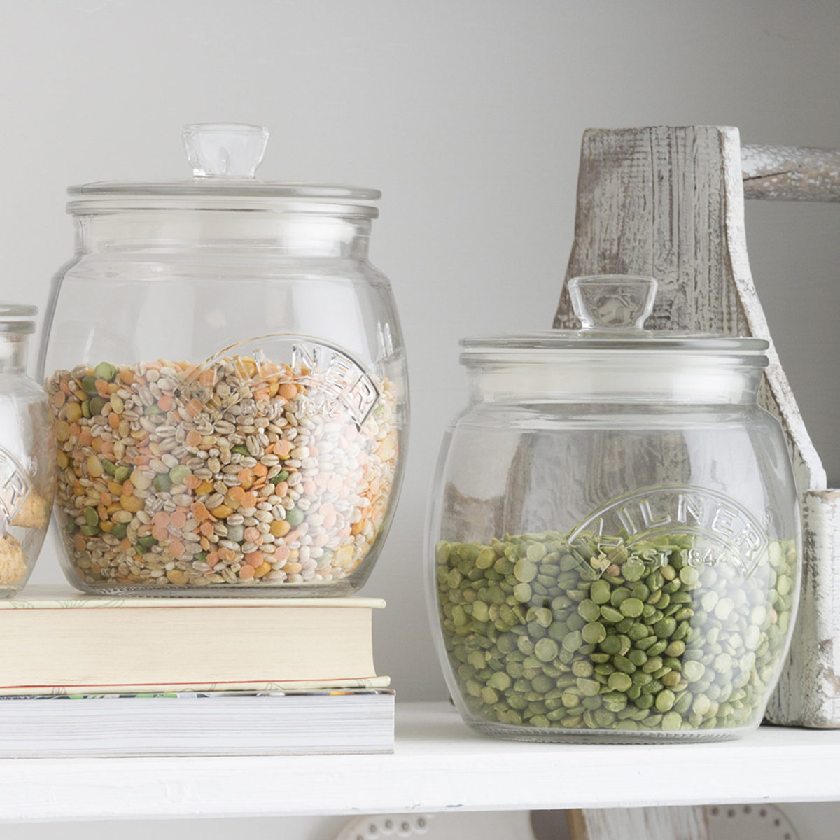 保存瓶 KILNER 850ml Universal Push Top Storage Jar ( キルナー ガラス 食洗機対応 保存 瓶 密閉容器 ガラスジャー キャニスター ガラス瓶 お菓子 グラノーラ ピクルス 調味料 小物入れ )