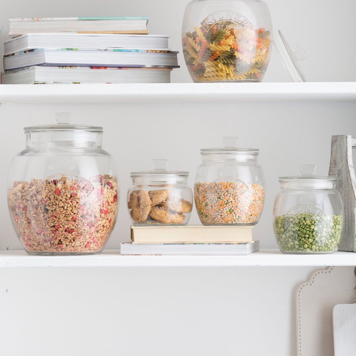 保存瓶 KILNER 4L Universal Push Top Storage Jar ( キルナー ガラス 食洗機対応 保存 瓶 密閉容器 ガラスジャー キャニスター ガラス保存瓶 お菓子 グラノーラ お米 調味料 小物入れ 4000ml おしゃれ )