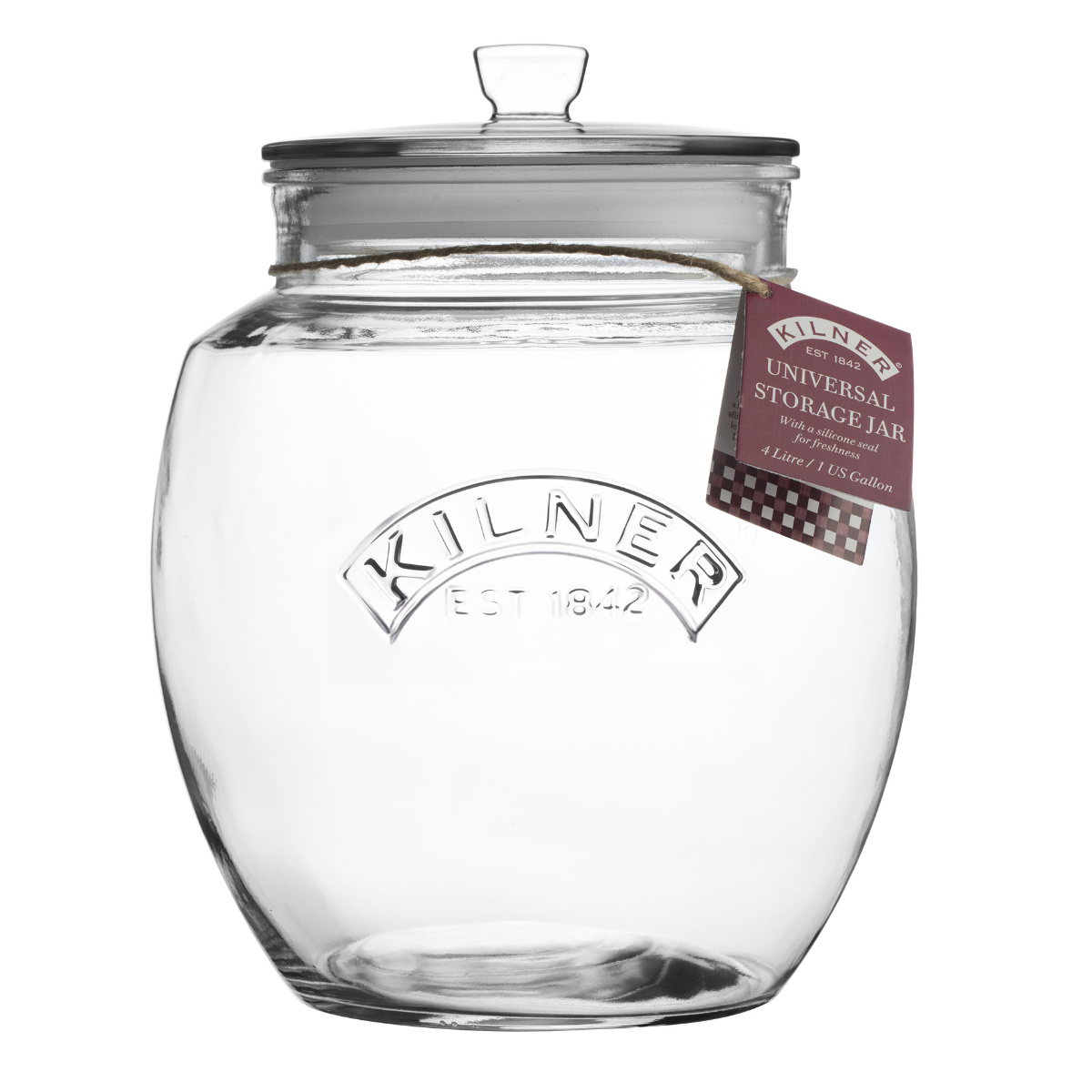 保存瓶 KILNER 4L Universal Push Top Storage Jar ( キルナー ガラス 食洗機対応 保存 瓶 密閉容器 ガラスジャー キャニスター ガラス保存瓶 お菓子 グラノーラ お米 調味料 小物入れ 4000ml おしゃれ )