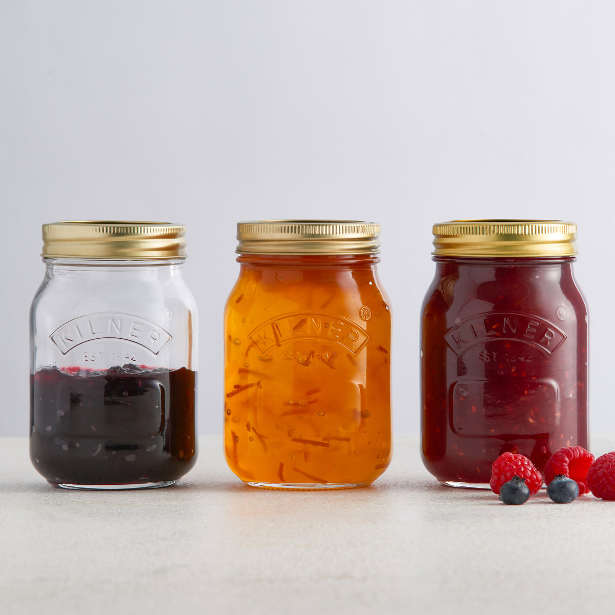 保存瓶 KILNER 500ml Preserve Jar ( キルナー ガラス瓶 ガラスガラス瓶 ガラス 密閉 食洗機対応 二重フタ式 保存 食品 プリザーブジャー 密封容器 ジャム ピクルス 漬物 調味料 )